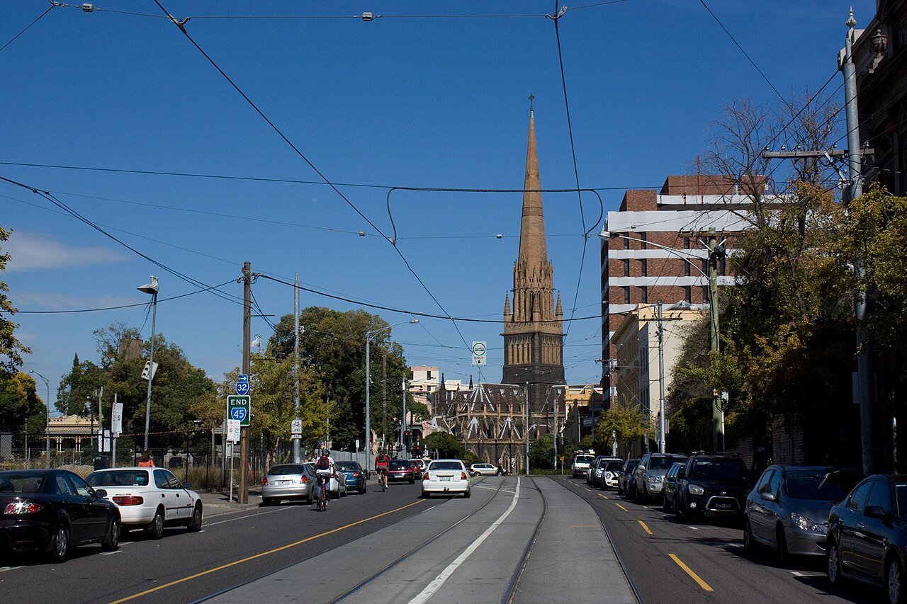 Foto fra Melbourne - Inner City, Australia: Brunswick Street Looking Towards the City, Fitzroy, Victoria Australia,Fitzroy,V