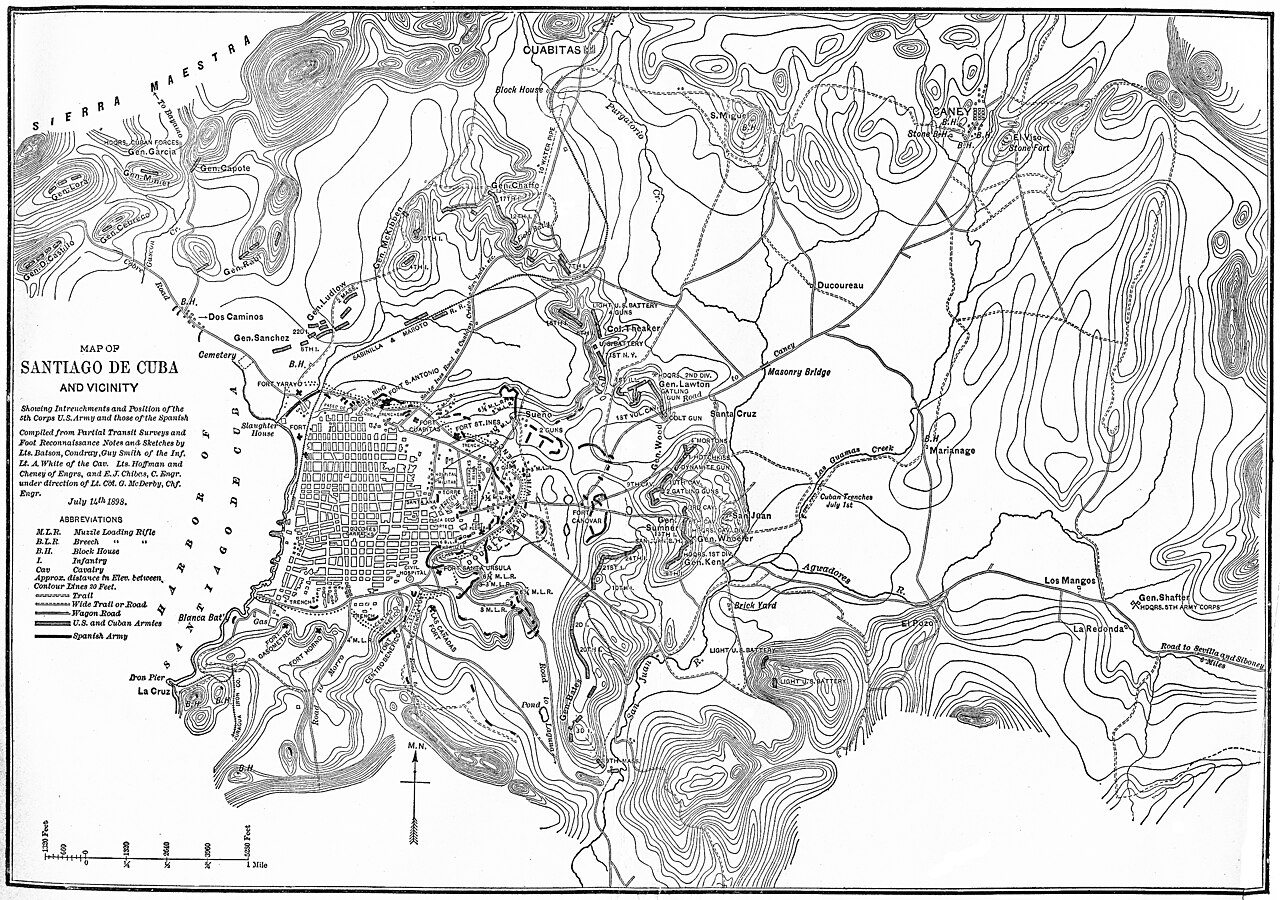 Foto fra Santiago de Cuba – Santiago De Cuba map,1898