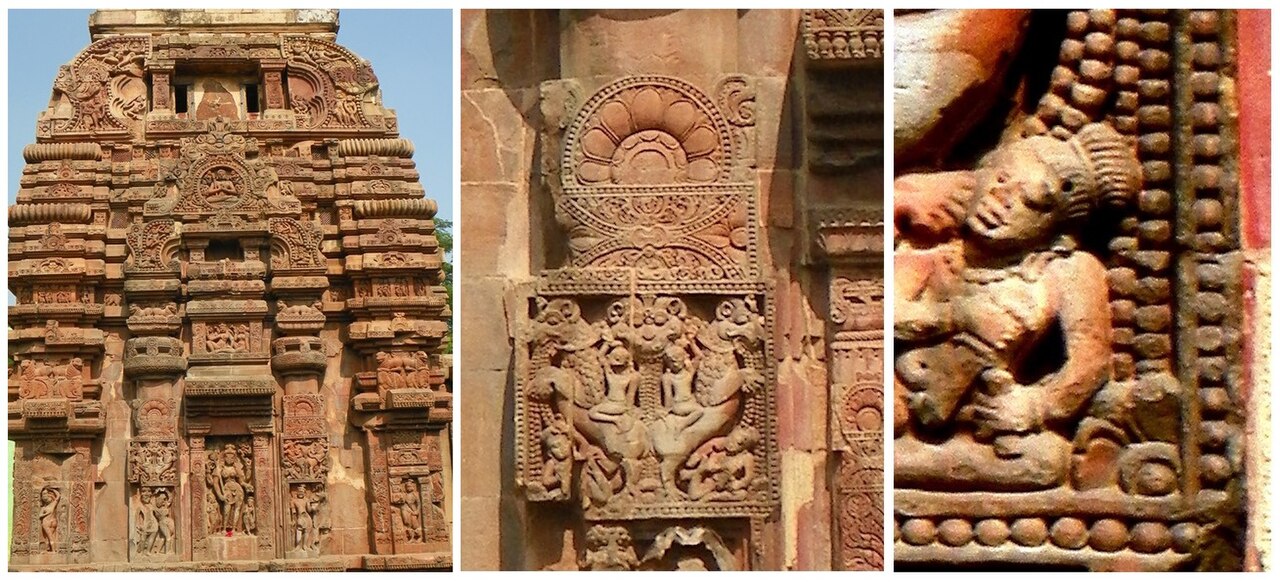 Foto fra Shihara, Jemen: Bhubaneshwar, Vaital Deul Temple, detail warior with bun hairstyle