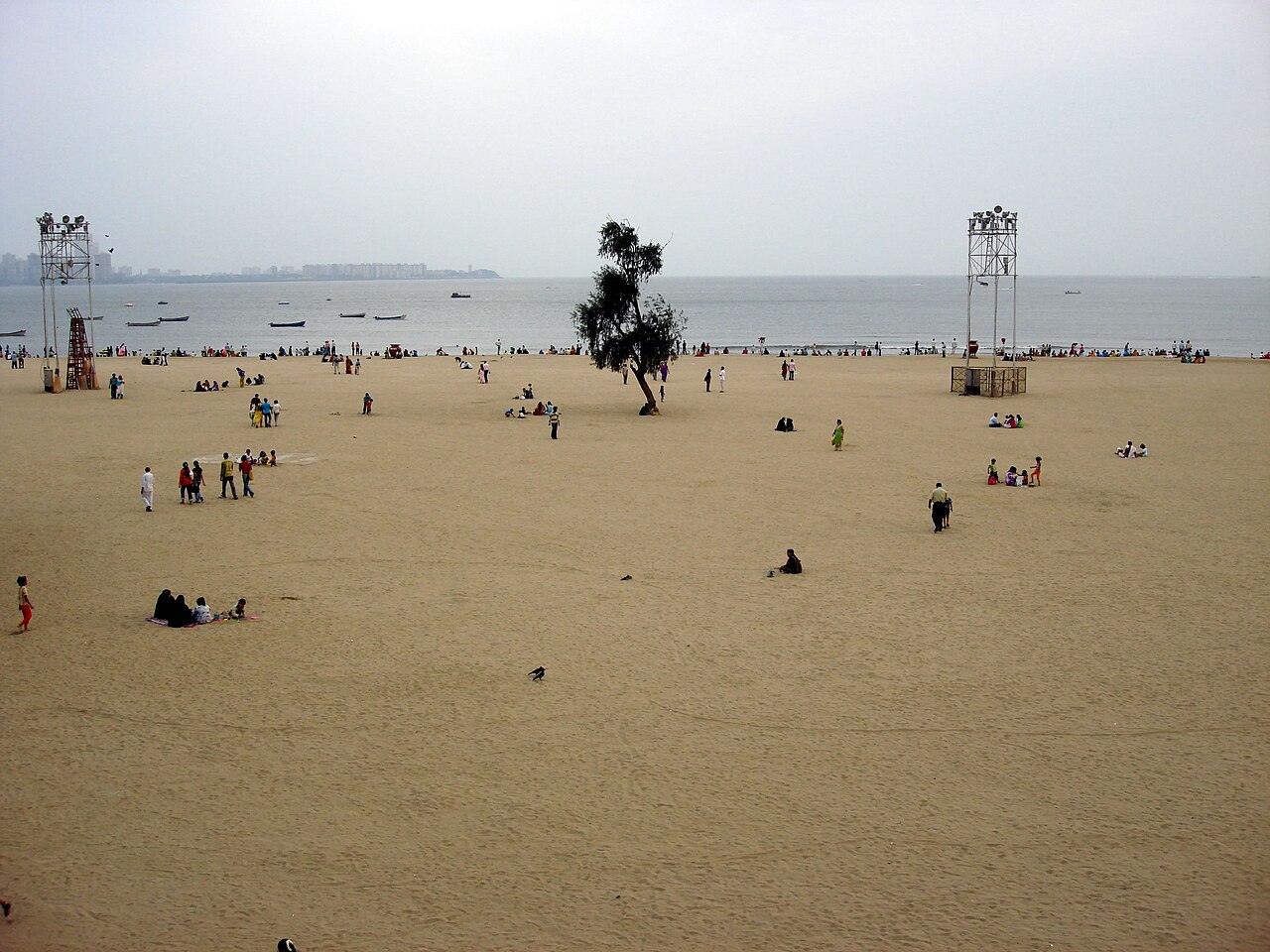 Foto fra Bombay, India – Chowpatti Beach (Girgaum Chowpatty)