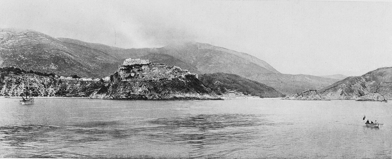 Foto fra Parga, Hellas – IAN 0678 Salvator 1907 Die stadt vom meere aus
